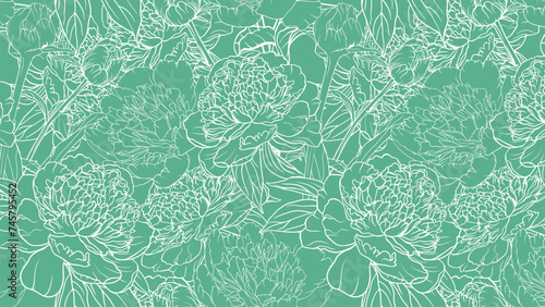 green floral background