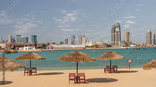 Katara family beach in Doha photo