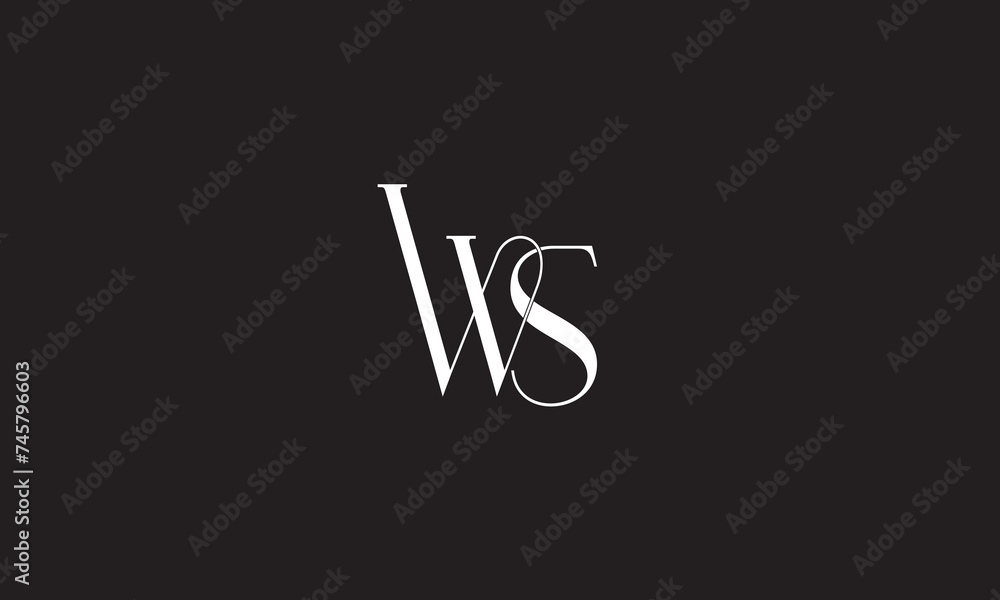 WS, SW, S, W Abstract Letters Logo Monogram WS, SW, S, W Abstract Letters Logo Monogram