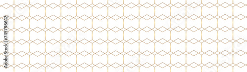 geometric golden hexaonal stock ceramic brick tile wall . honeycomb texture and seamless pattern. Grid lines for composing floor and wall. llustration   paper  textile  decoration. white in backdrop