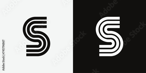 creative letter s elegant monogram logo photo