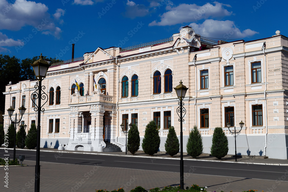Facade of old ukranian administrative building established in 1823