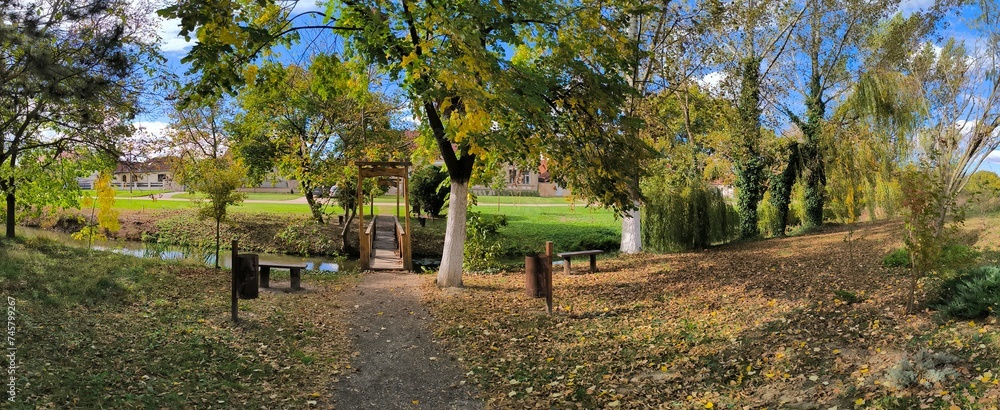 panorama of autumn landscape in Backi Petrovac, Vojvodina