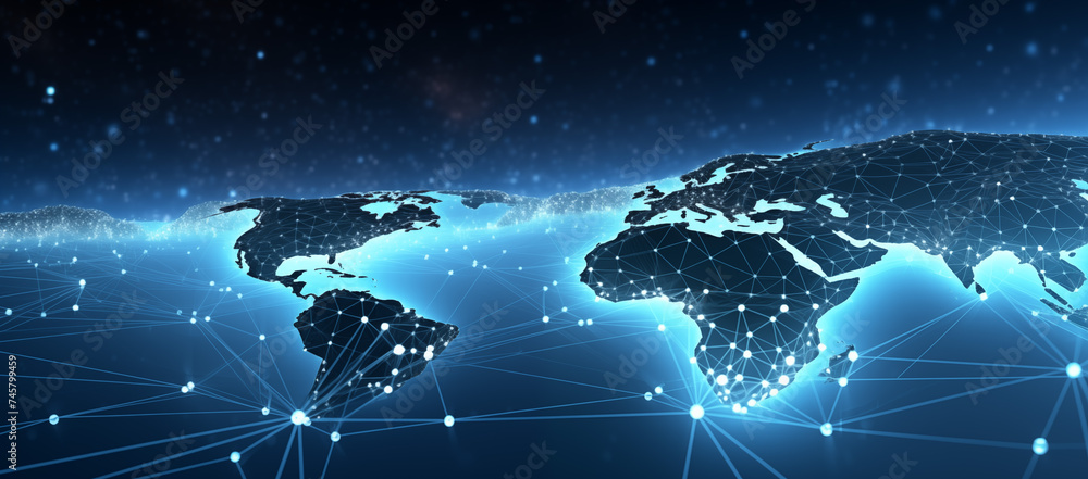 Naklejka premium business world connected