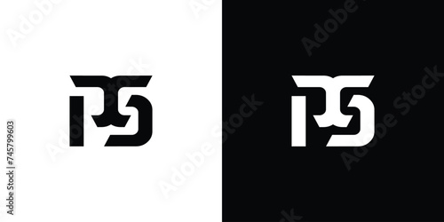 Modern and strong PS logo design