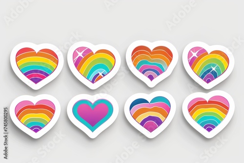 LGBTQ Sticker lgbtq pride sticker for campaign design. Rainbow love self growth motive lgbtq heroes sticker diversity Flag. Colored lgbt parade cheerfulness. Gender speech self empowerment