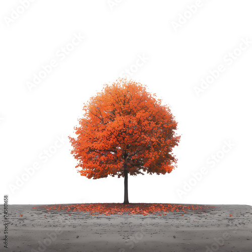 fall tree on transparent background