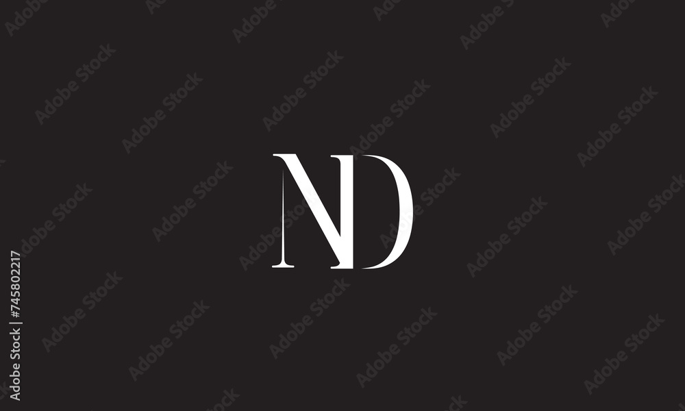 ND, DN , N, D Abstract Letters Logo Monogram ND, DN , N, D Abstract Letters Logo Monogram