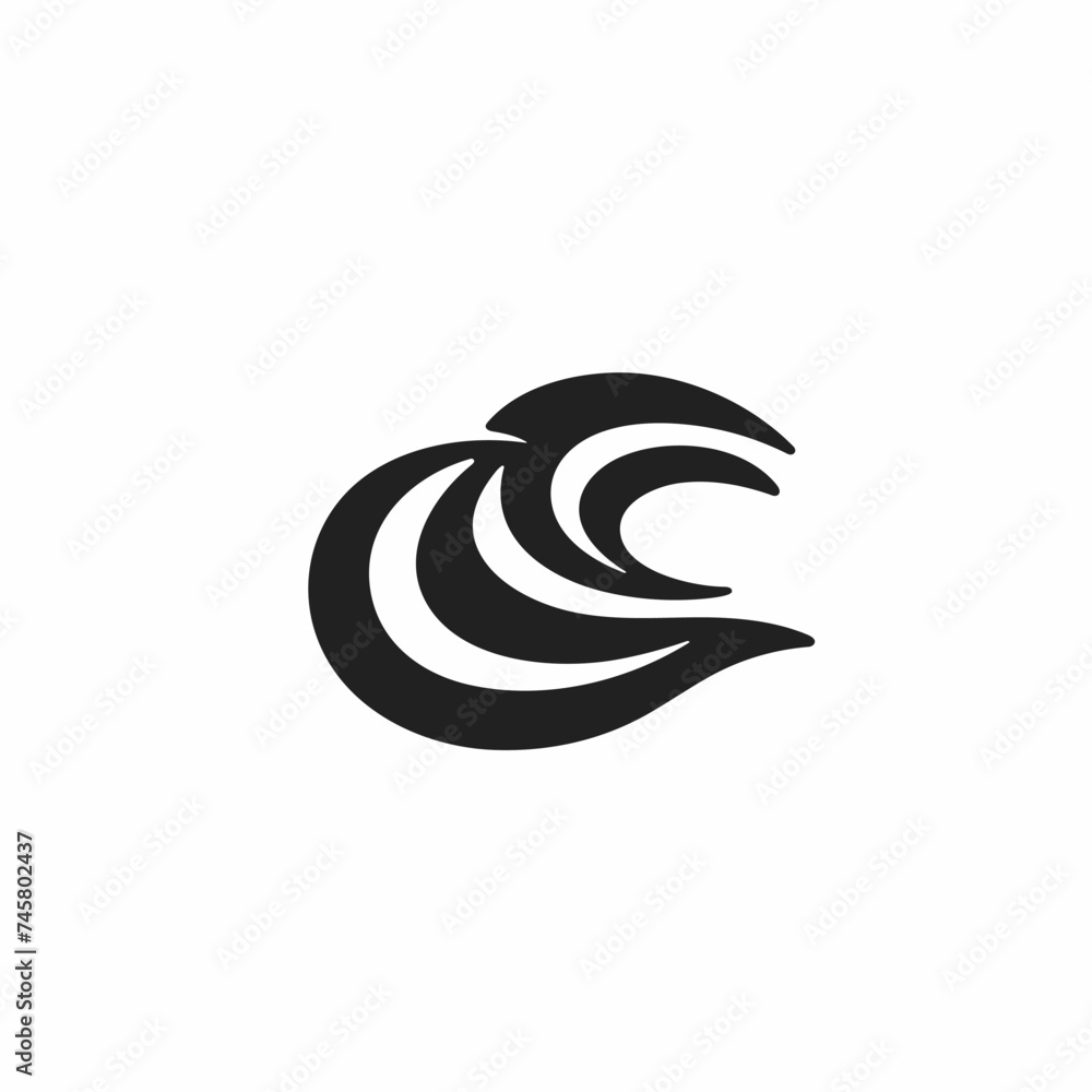 Digital security monochrome glyph logo. Data protection. Abstract symbol. Design element. Created with artificial intelligence. Ai art for corporate branding, service provider, software application