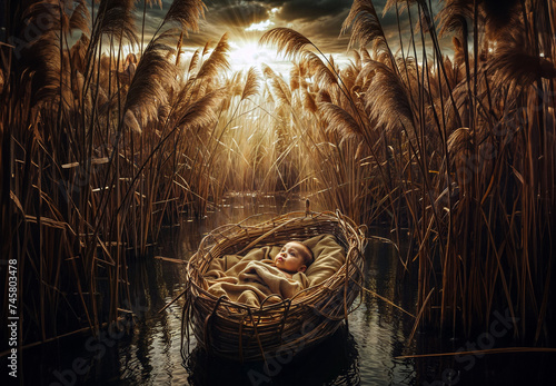 Baby Moses Found in the Reeds Divine Protection Old Testament Bible Exodus Story