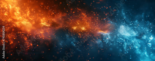 blue and orange abstract banner background