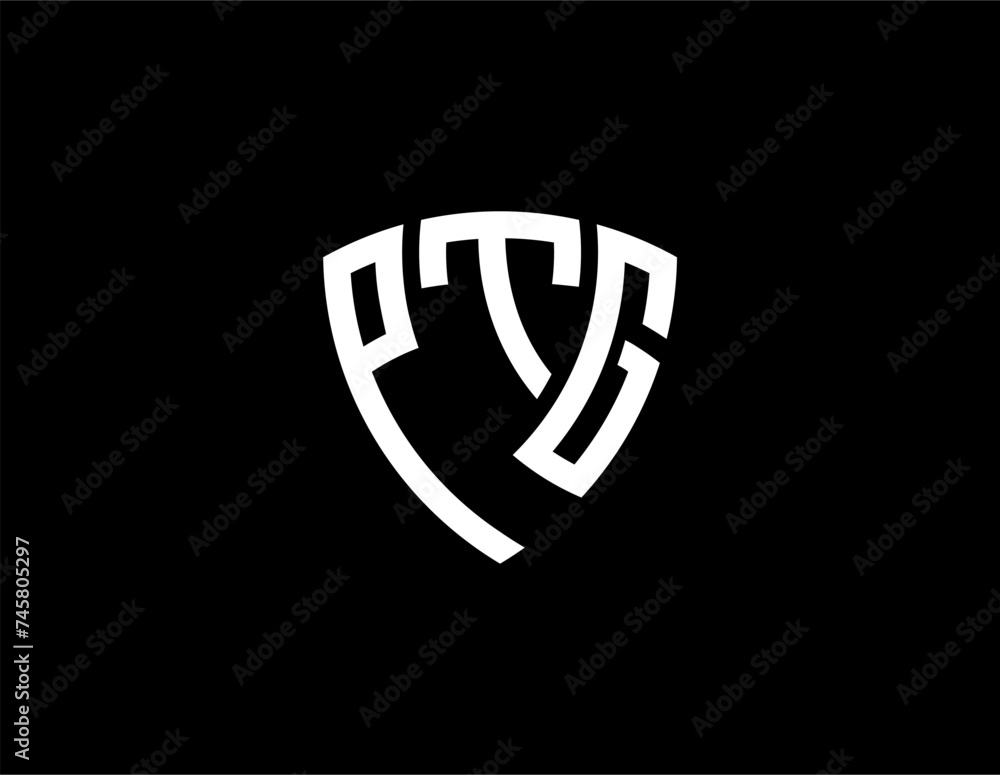 PTG creative letter shield logo design vector icon illustration PTG creative letter shield logo design vector icon illustration