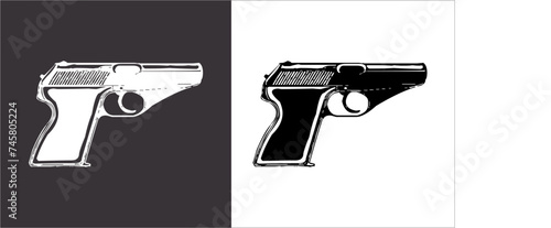 Illustration vector graphics of gun icon