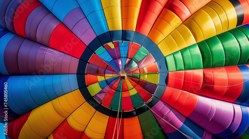 Vibrant Hot Air Balloon Canopy in Full Bloom