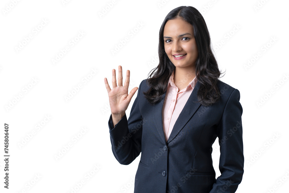 Business woman with different poses an expressions on white background. Business woman with different poses an expressions on white background.