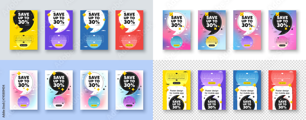 Save up to 30 percent. Discount Sale offer price sign. Poster templates design with quote, comma. Vector Save up to 30 percent. Discount Sale offer price sign. Poster templates design with quote, comma. Vector