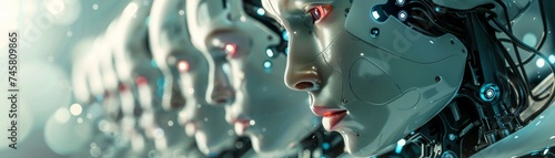 Androids among us indistinguishable from humans in a society where artificial life blends seamlessly with organic photo