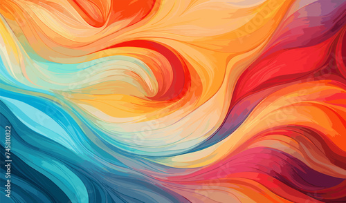 abstract painting art colorful swirl pattern illustration wallpaper background vector