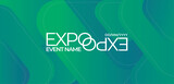 Expo Event banner. Can be used for business, marketing and advertising. logo graphic design of annual summit, Seminar or webinar made for Technology and business upcoming events. Vector EPS 10