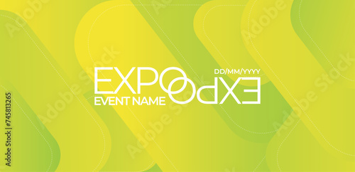 Expo Event banner. Can be used for business, marketing and advertising. logo graphic design of annual summit, Seminar or webinar made for Technology and business upcoming events. Vector EPS 10 photo