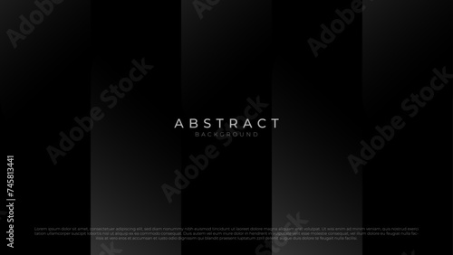 Black Abstract Background with Luxury Dark Wallpaper in 4k. Minimalist Geometric Shapes Design for Poster, Website, Presentation and Banner Vector