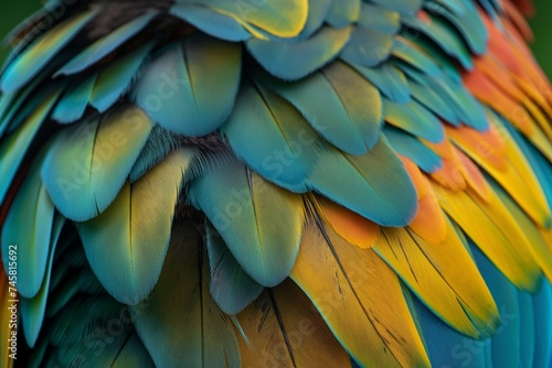 Beautiful abstract feathers background, feather texture and pattern, feather wallpaper © mirifadapt