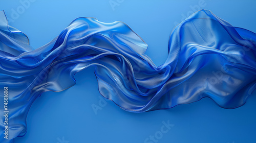 Blue Elegant Abstract Wave Vector on a White Background. Wallpaper, Illustration, Design, Curve, Smooth elegant blue silk, or satin can use as background,Abstract of Blue Acrylic Liquid Paint Wavy 