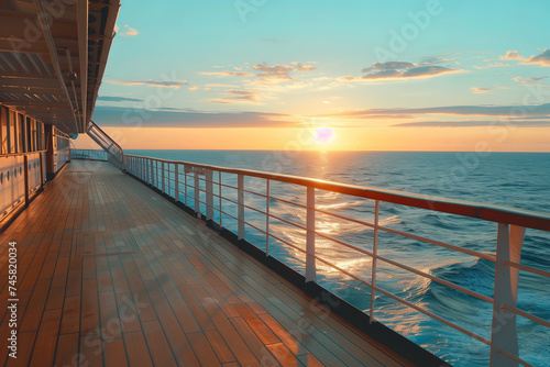 cruise at sunset