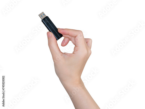 USBを持つ手