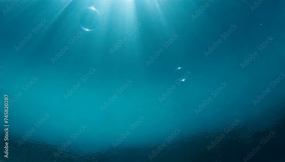 静かな水中の背景素材（青）