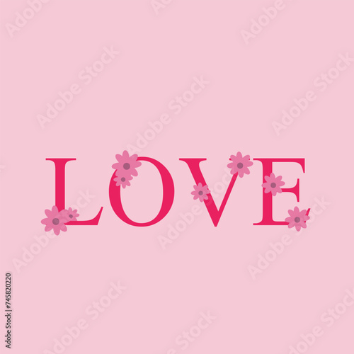 Text love vector