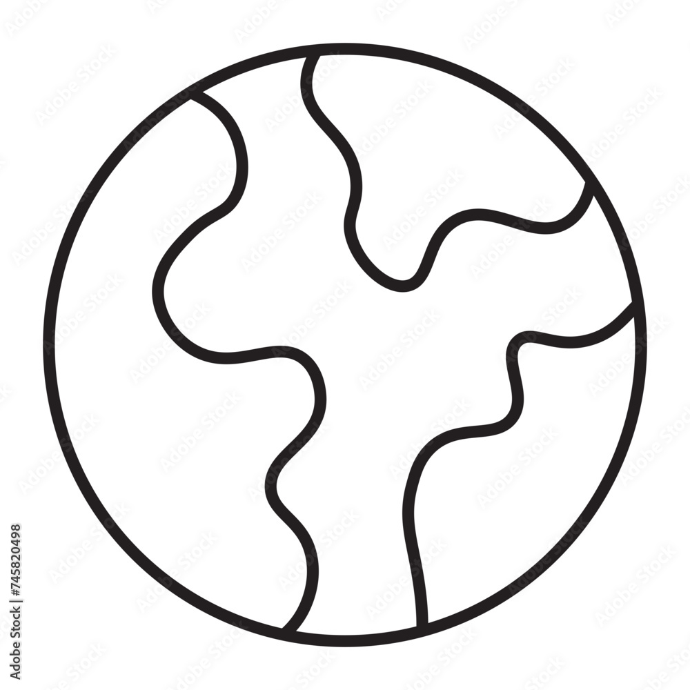 Earth line icon. Earth line icon.