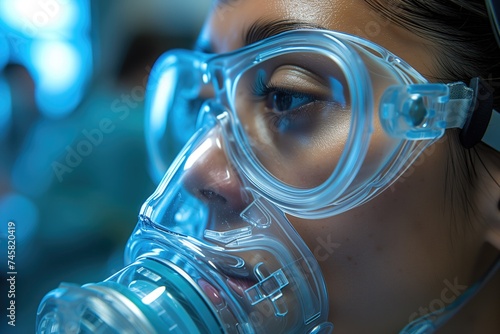 A patient with advanced lung disease receives home oxygen therapy, which improves their breathing and allows them to perform daily activities with greater ease photo