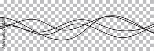 Thin line wavy abstract background. Vector design.