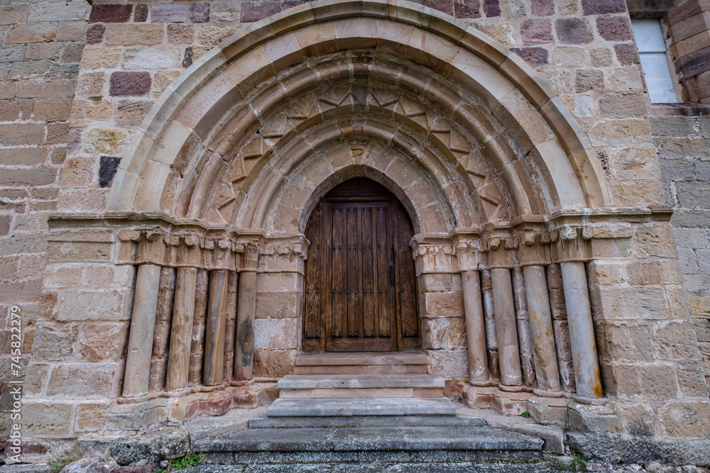 Romanic Church of Santa María La Real, Las Henestrosas de las Quintanillas, municipality of Valdeolea, Cantabria, Spain