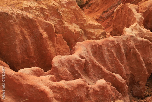 eroded red sandstone clliffs © Marcel