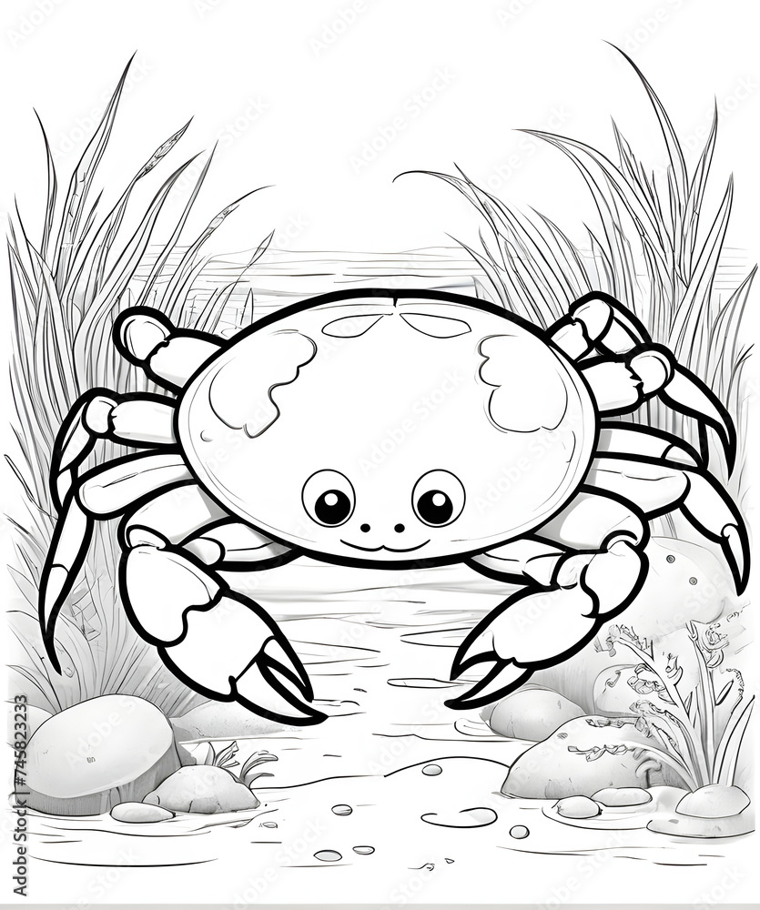 crab cartoon page crab cartoon page