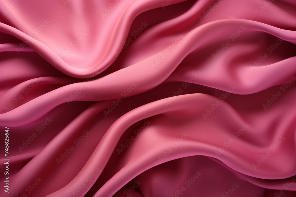 Fototapeta premium French Terry Fabric Texture, Soft Pink Waves in Monochromatic Harmony