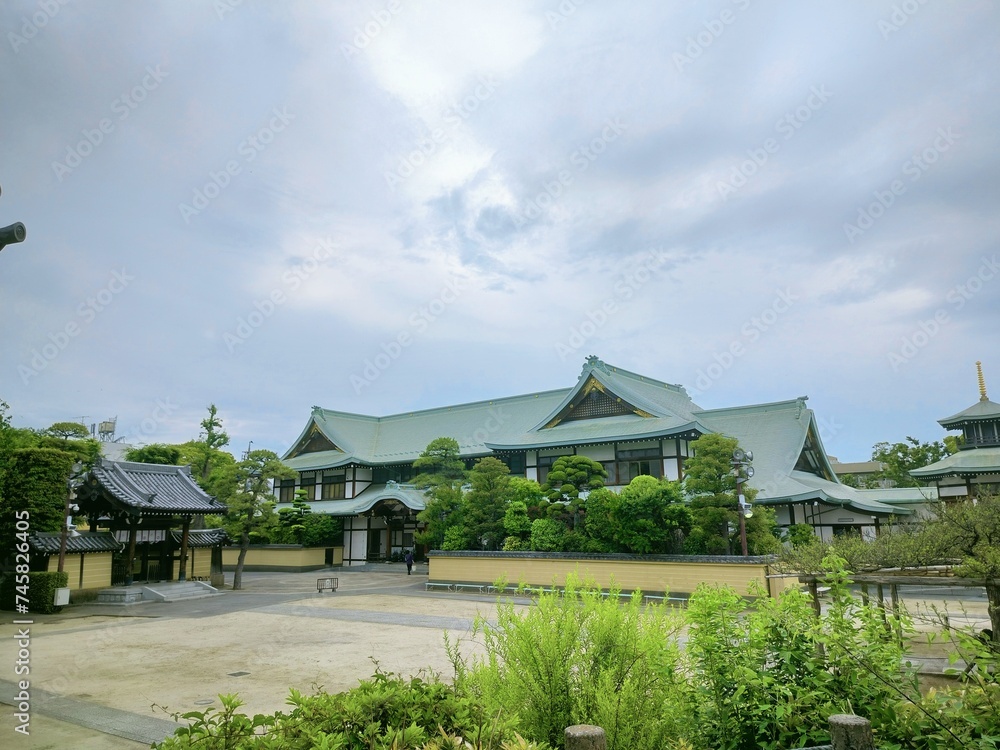 Japanese Shrine in clear sky Japanese Shrine in clear sky