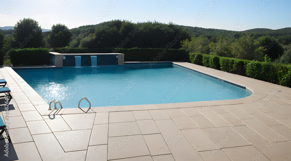 Fototapeta premium swimming pool in hotel