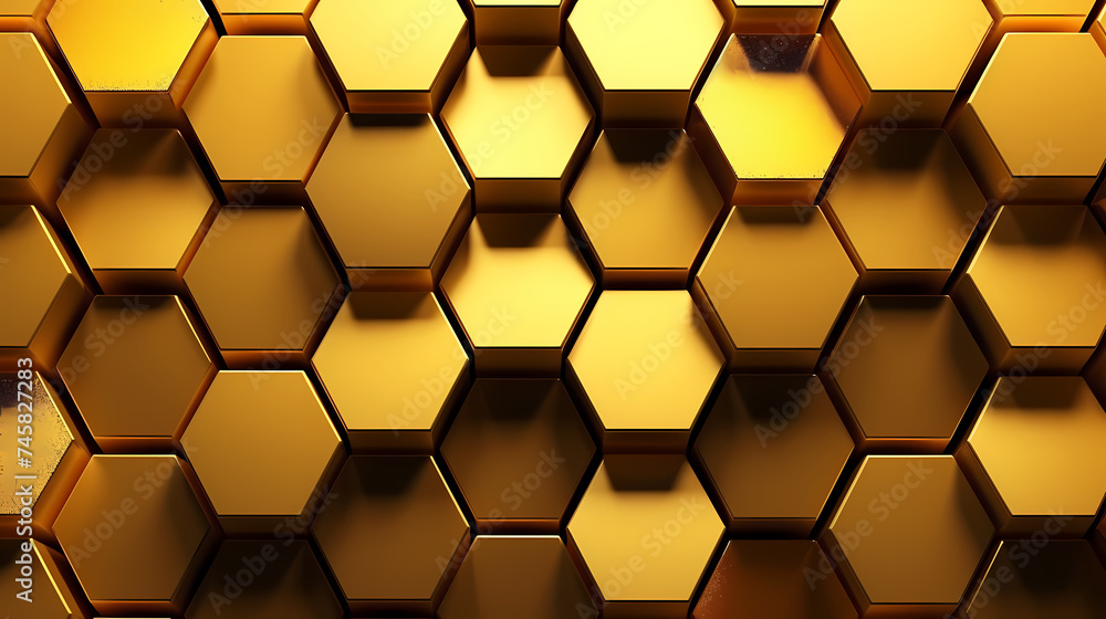 A bunch of hexagons stacked on top of each other in a hexagonal pattern A bunch of hexagons stacked on top of each other in a hexagonal pattern