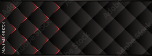Black social media cover design, abstract background, cover template, geometric backdrop, headline vector illustration