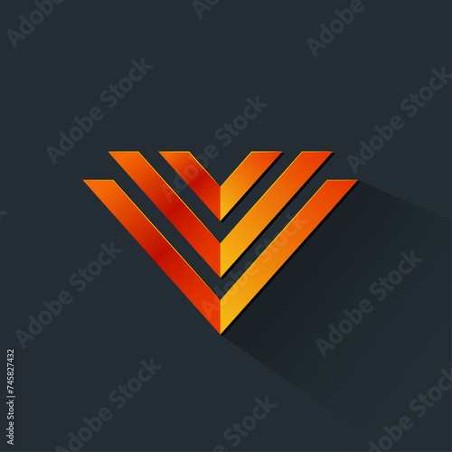 Minimalist Progress Symbol, Golden Arrow on Blue
Classic Direction Icon, Elegant Gold Arrow. Download. vector