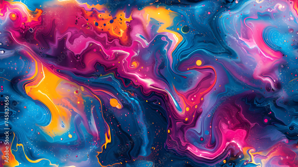 Neon Marble Swirl: A Vibrant Display of Neon Colors in a Background