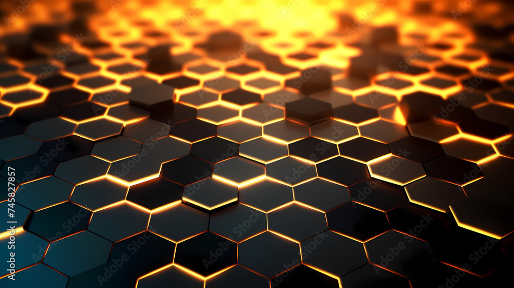 A bunch of hexagons stacked on top of each other in a hexagonal pattern A bunch of hexagons stacked on top of each other in a hexagonal pattern