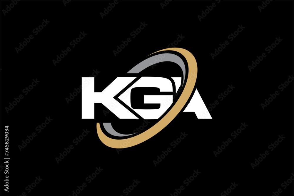 KGA creative letter logo design vector icon illustration KGA creative letter logo design vector icon illustration