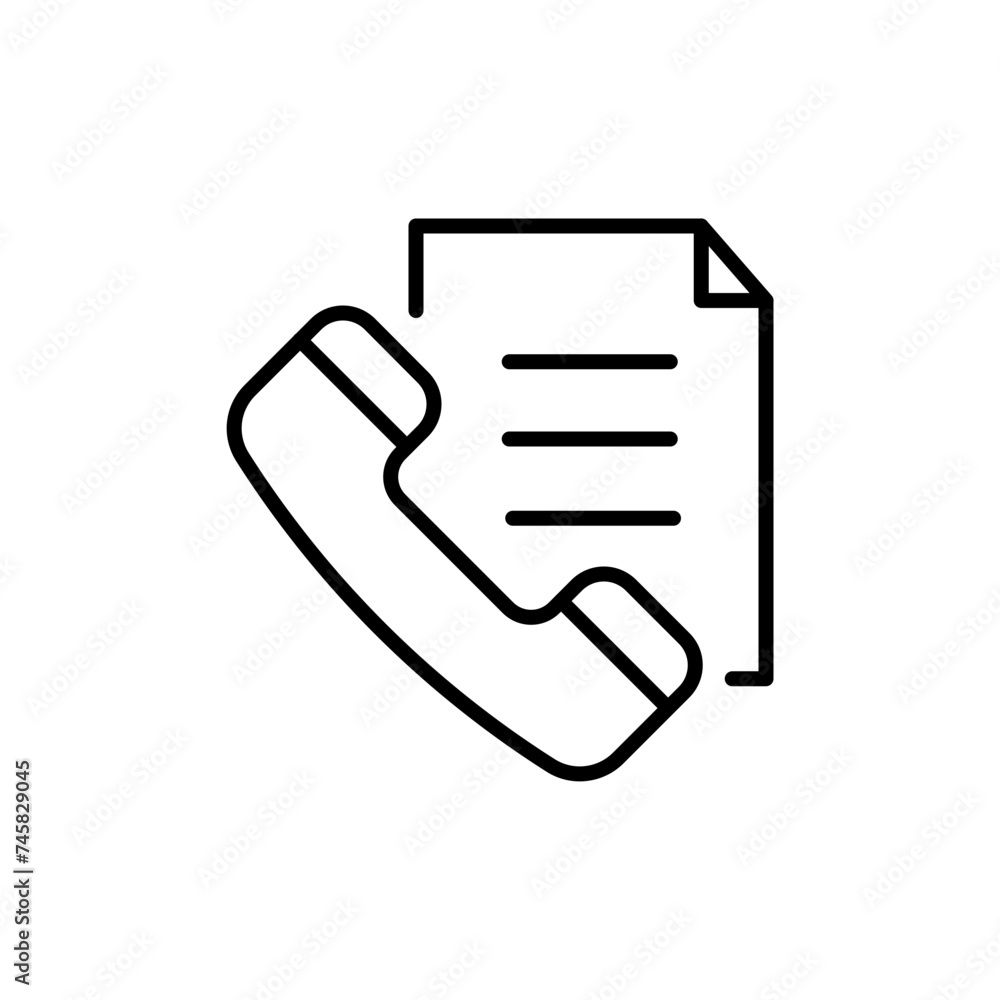 Fax outline icons, minimalist vector illustration ,simple transparent graphic element .Isolated on white background