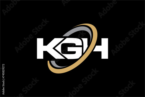 KGH creative letter logo design vector icon illustration