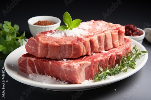 Isolated fried pork steak on a white background. high quality photo, generative IA