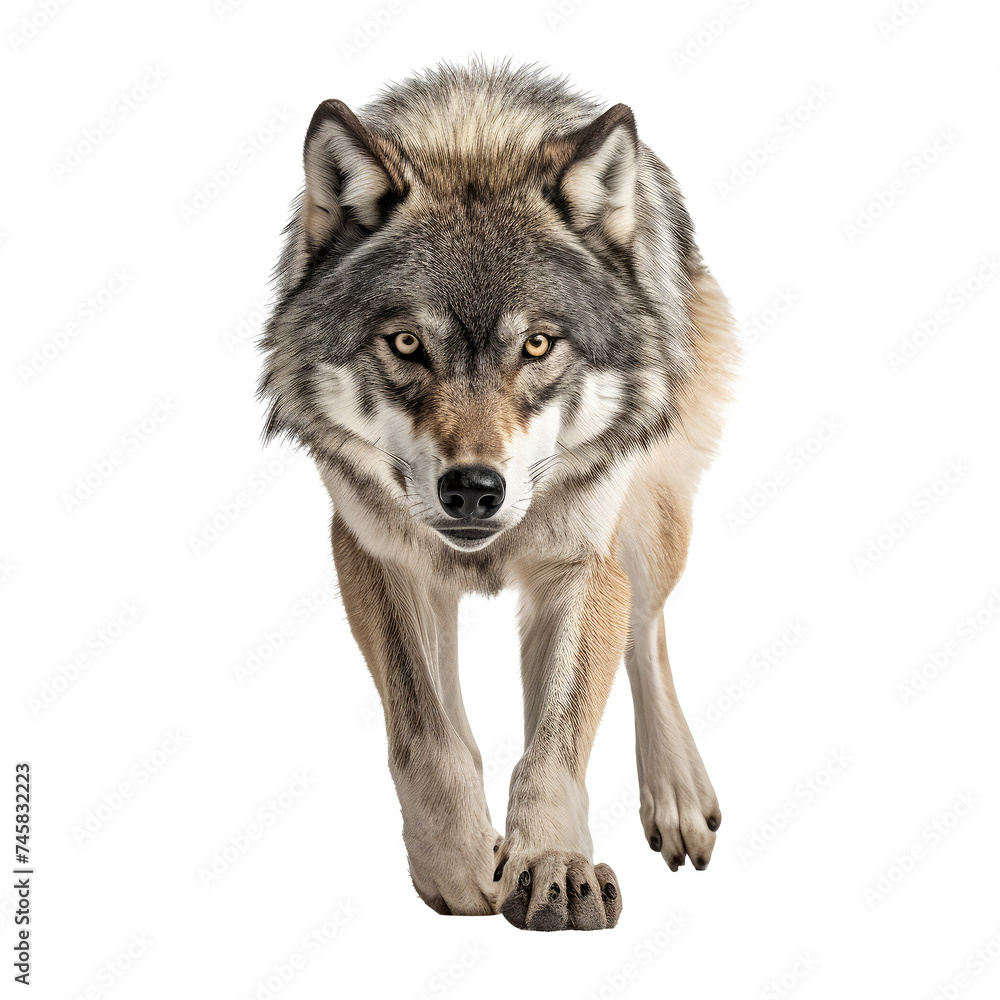 Obraz premium wolf looking isolated on white